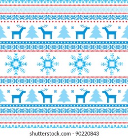 Christmas decorative ornamental seamless background fair isle traditional knitted motifs