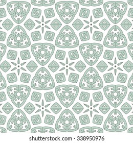 Christmas decorative pattern of blue snowflakes various figures