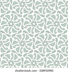 Christmas decorative pattern of blue snowflakes various figures