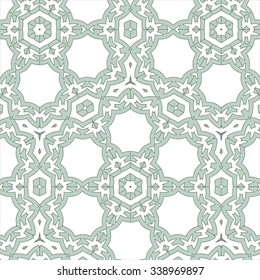 Christmas decorative pattern of blue snowflakes various figures
