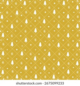 Natal decorativo sem emenda padrão de linhas brancas abstratas rabisca árvore de Natal.