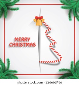 Christmas decorative stylized silhouette tree / seasonal greetings design