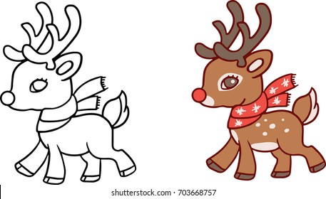 Christmas deer art