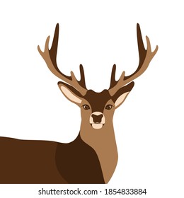 Christmas Deer - Christmas Background - Stock Vector Illustration