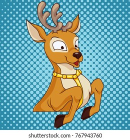 Christmas deer with bell