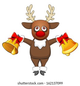 Christmas deer with bells