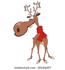 Christmas Deer Cartoon Stock Vector (Royalty Free) 295206497 | Shutterstock