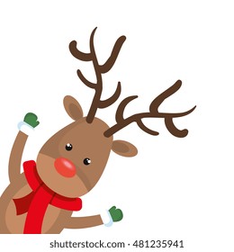 christmas deer cartoon