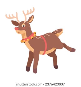 christmas deer cute illustration isolated