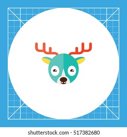 Christmas Deer Face Icon