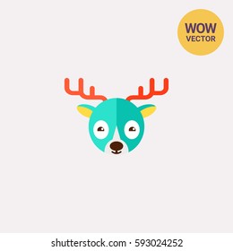 Christmas Deer Face Icon