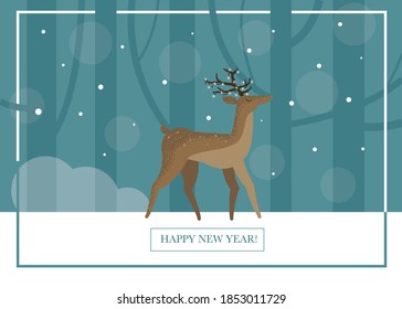Venado de Navidad en el bosque