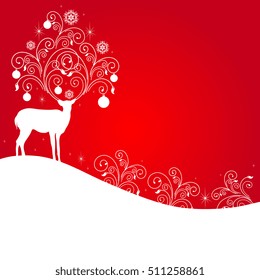 Christmas deer, holiday