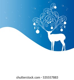 Christmas deer, holiday
