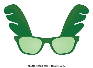 Christmas deer horn glasses. vector illustration