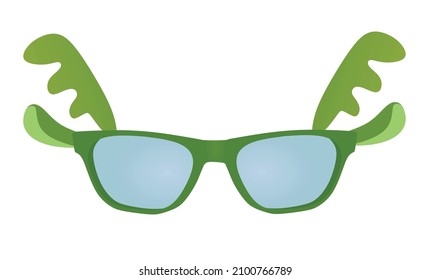 Christmas deer horn glasses. vector illustration