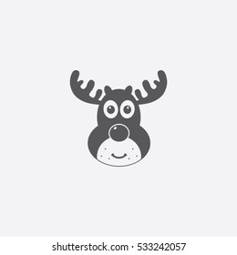 Christmas deer icon