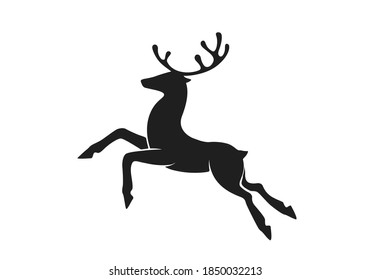 christmas deer icon. christmas design element. isolated vector image of animal