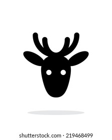 Christmas deer icon on white background. Vector illustration.