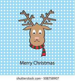 christmas deer icon vector