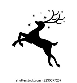 Christmas deer icon vector. Christmas reindeer illustration sign collection. Animal symbol or logo.