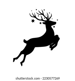 Christmas deer icon vector. Christmas reindeer illustration sign collection. Animal symbol or logo.