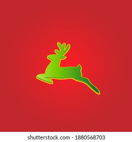 Christmas deer illustration modern vector design