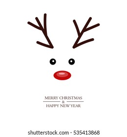 christmas deer isolated minimal icon. deer graph line vector icon for websites and mobile minimalistic.