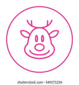 christmas deer isolated minimal icon. deer graph line vector icon for websites and mobile minimalistic flat design. 