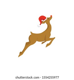 christmas deer isolated vector illustration