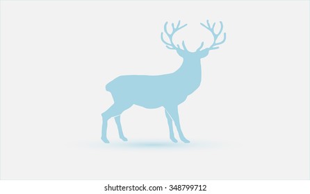 Christmas deer in light colors