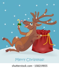 Christmas deer, Merry Christmas