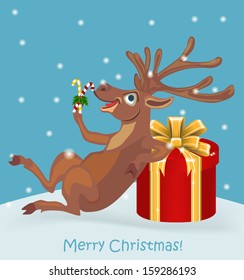 Christmas deer, Merry Christmas