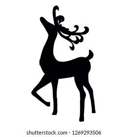 christmas, deer noel, Santa Claus, noel baba, noel father, merry christmas, deer noel companion, christmas deer, silhouettes