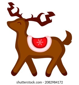 Venado de Navidad con fondo blanco