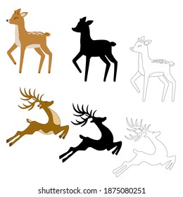 patrón de ciervo de navidad, ilustración vectorial