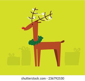 Christmas deer presents