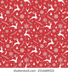 christmas deer rapport for wrapping paper and decoration