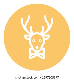 
Christmas, deer, rudolf Isolated Vector icon which can easily modify or edit
