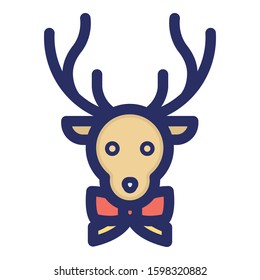 
Christmas, deer, rudolf Isolated Vector icon which can easily modify or edit
