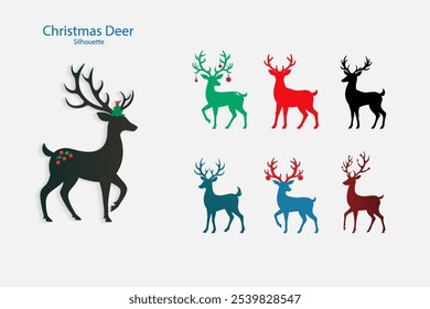 Christmas deer silhouette custom design 