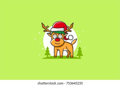 Christmas Deer vector 