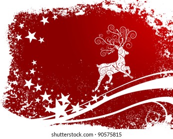 christmas deer - vector