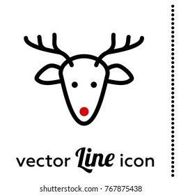 christmas deer vector icon