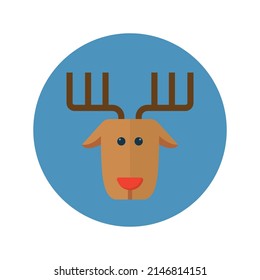 Christmas deer Vector icon which is suitable for commercial work and easily modify or edit it

