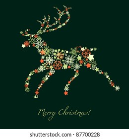 Christmas deer vector illustration