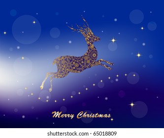 Christmas deer.Background.