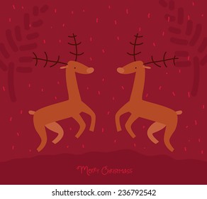 Christmas deers dance