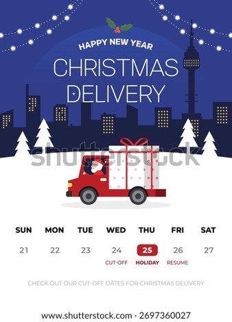 Christmas Delivery Information Template Design