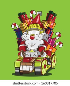 Christmas delivery. Santa Claus delivery